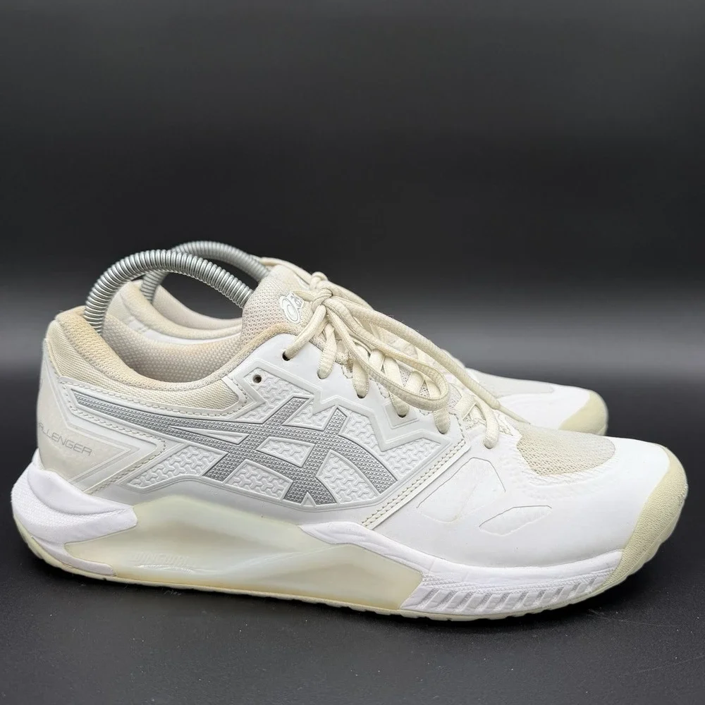 Asics Gel-Challenger White Silver Tennis Shoe Women's Size 9.5 Pickle Ball